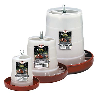 Little Giant Plastic Hanging Chicken Feeders - 22 lb Plastic Hanging Chicken Feeder  