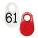 Nylon Tags - White w/ Black Numbers, each  