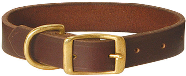 Jeffers Flat Leather Collars - 21" Flat Leather Collar, 1" W  