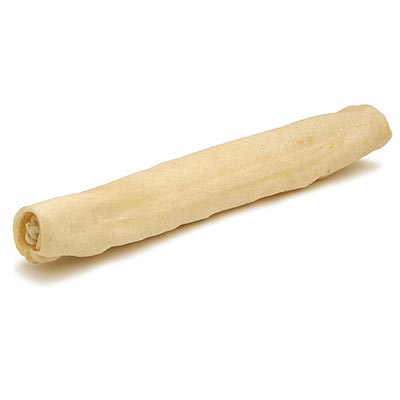 Clear Basted Beefhide Chews, 10" roll - Peanut Butter  