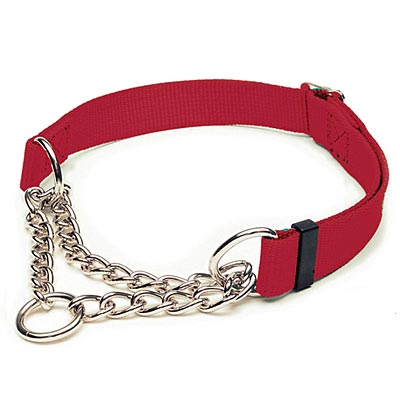 Check-Choke Training Collar, 1"W x 17"-24"L - Red  