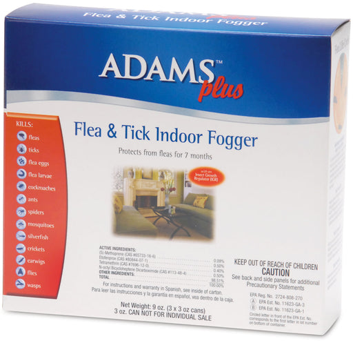 Adams Plus Flea & Tick Indoor Fogger, 3-pk (3 oz each) - Adams&#153; Plus Room Fogger, 6 oz  