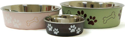 Loving Pets Bella Dog Bowl, Stainless Steel, XLarge - Pesto  