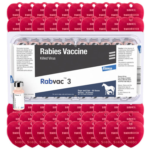 Rx Rabvac 3 with Tags - 50 x 1 mL Tray