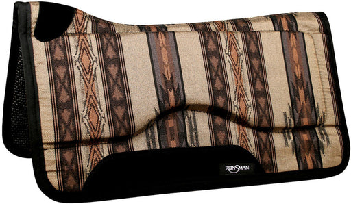 Reinsman Contour Swayback Tacky Too Saddle Pad, 32" x 32" - Tan/Brown  