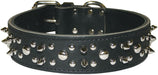 Latigo Protector Spiked, Studded & Jeweled Collar - Latigo Protector Blue Jewel Collars, 1-1/2" x 23"  