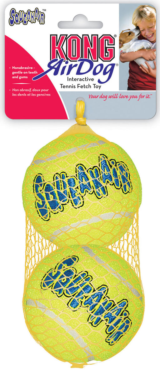 KONG SqueakAir Tennis Ball - 2-pack KONG Large (3") Squeakair Tennis Balls  