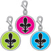 Fashion Pet Collar Charms - Pet Charm, Fleur-de-lis, Lime Green  