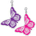 Fashion Pet Collar Charms - Pet Charm, Butterfly, Hot Pink  