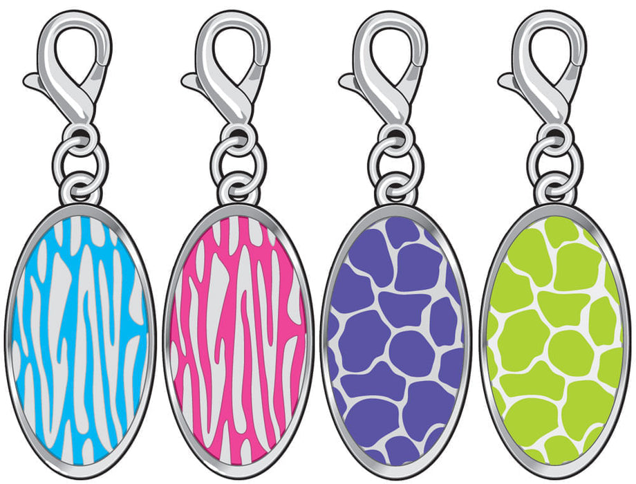 Fashion Pet Collar Charms - Pet Charm, Zebra, Hot Pink  