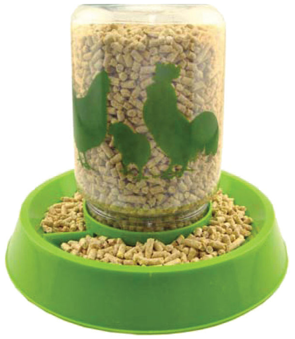 Lixit Chicken Waterer/Feeder - Chicken Waterer & Feeder, 1/2 Gal  