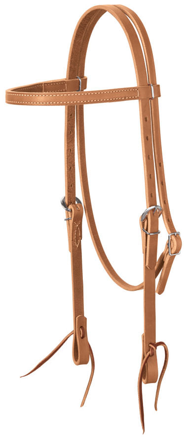 WeaverLeather Browband Headstall, Latigo - Leather Brownband Headstall, Harness  