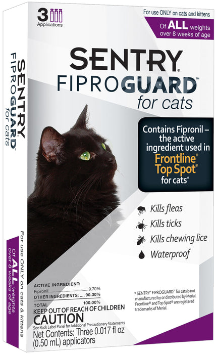 Sentry FiproGuard for Cats - FiproGuard™ for Cats, 3 Month Supply  