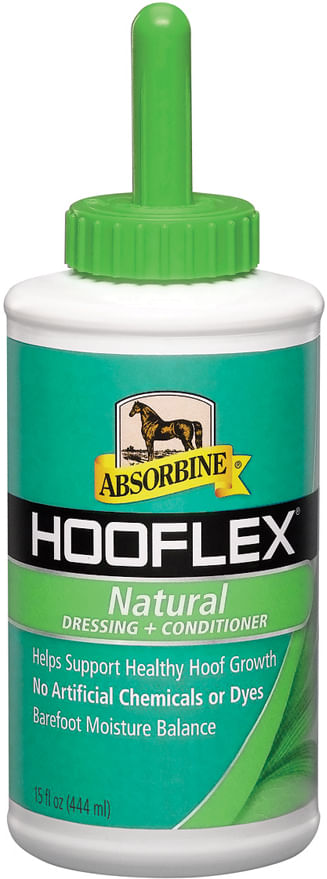 Hooflex Natural, 15 oz with brush - Hooflex Natural Dressing + Conditioner, 15 oz with brush  