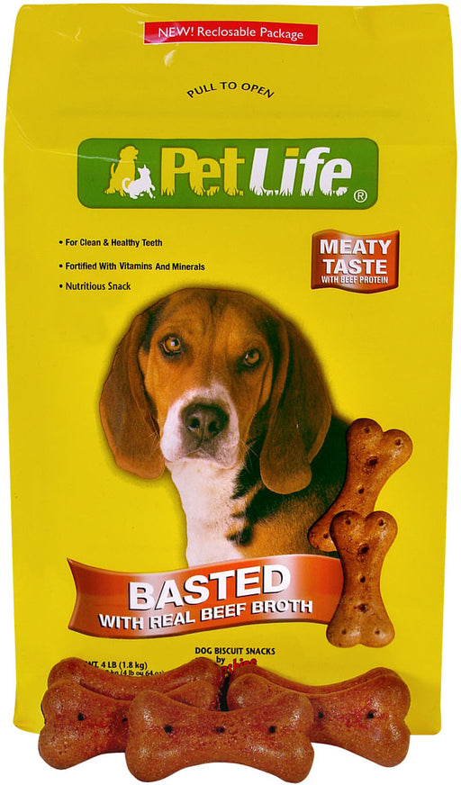 Beef Basted Dog Biscuits - Beef Basted Biscuits, 16 oz bag  