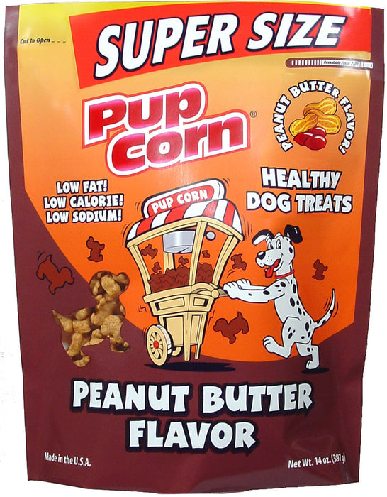 PupCorn, 28 oz tub - Peanut Butter PupCorn, 14 oz bag  