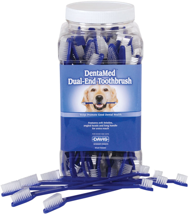 DentaMed Dual-End Toothbrush for Dogs & Cats - 50 count Dual-End Toothbrushes  