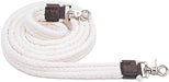 Cotton Roping Rein, 7' White - Cotton Roping Rein, white  