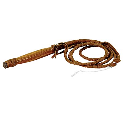 Leather Bull Whip - 6' Leather Bull Whip  