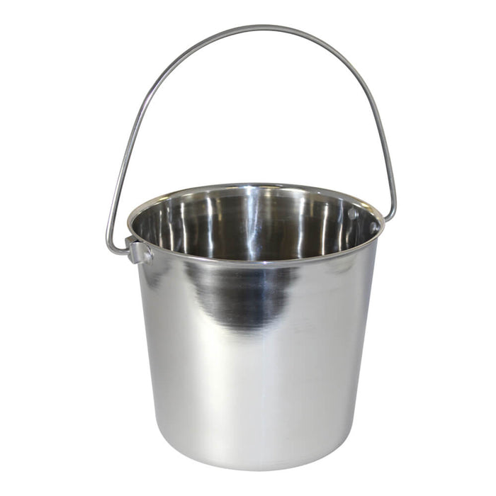 Stainless Steel Pail, Round with Rivets