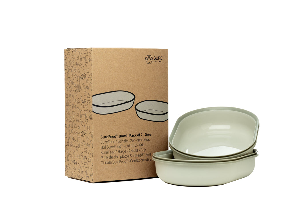 SureFeed Bowl, 2pk Color Grey