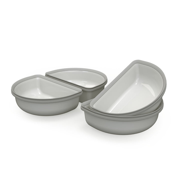 SureFeed Half Bowls, 4pk Color Grey