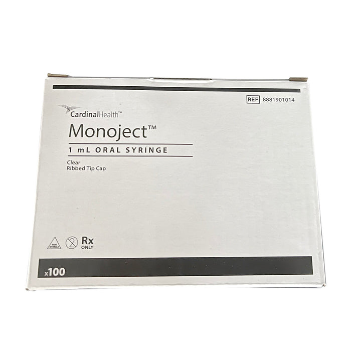Monoject Oral Dispensing Syringe - Clear with Tip Cap, 100 ct