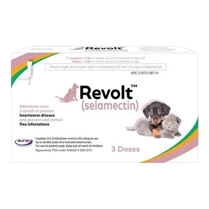 Rx Revolt (selamectin) Cat/Dog 0-5 lbs  3pk Size 0-5lbs