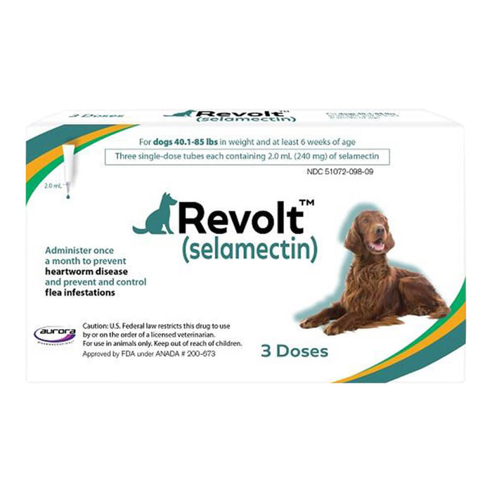 Rx Revolt (selamectin) Dog 40.1-85 lbs  3pk Size 40.1-85lbs