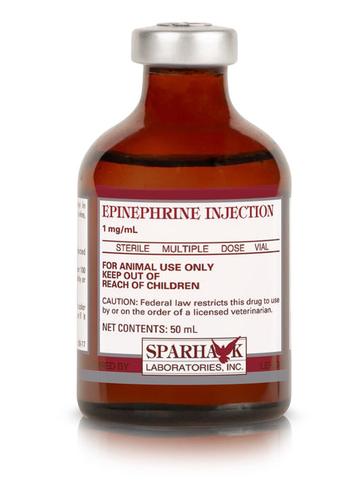 Epinephrine Injection 1:1000, 50ml for Horses & Livestock