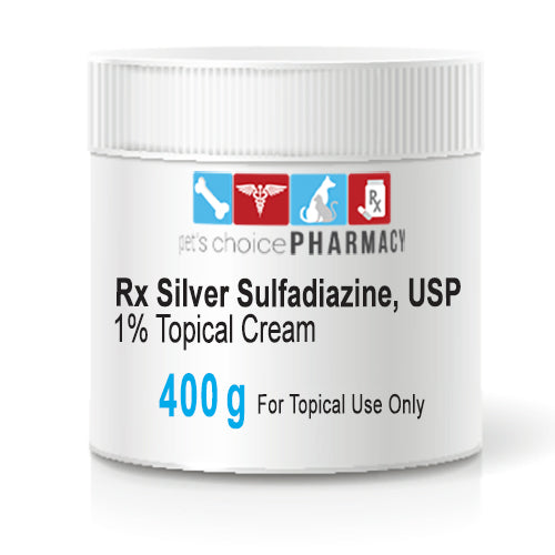 Rx Silver Sulfadiazine Topical Cream 1% for Horses, Dogs, & Cats, 400 gram