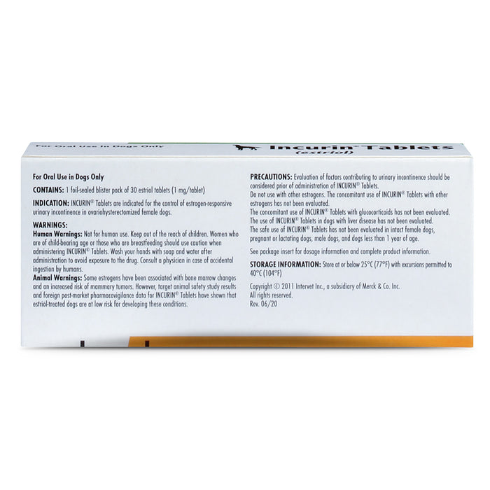 Rx Incurin, tabletas de 1 mg