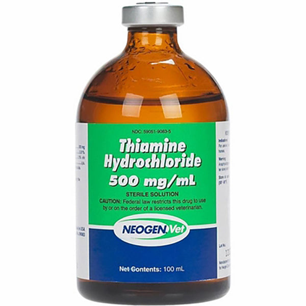 Rx Thiamine hydrochloride 500mg/ml injection 100ml Size 500mg