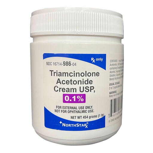 Rx 0.1% Triamcinolone Cream, 1 lb Tub - 012TRI-1LB - 1 lb - 1