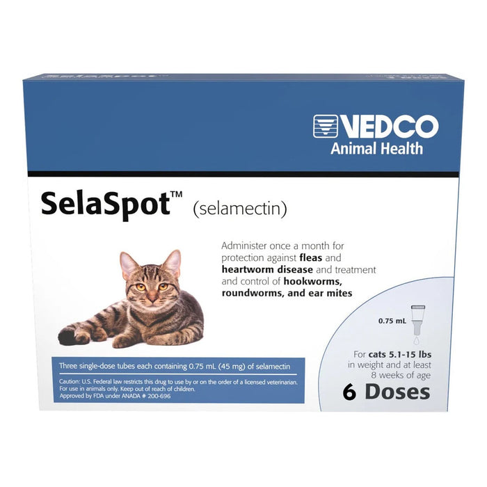 Rx SelaSpot (selamectin) Once-A-Month Flea & Heartworm Topical Solution for Cats