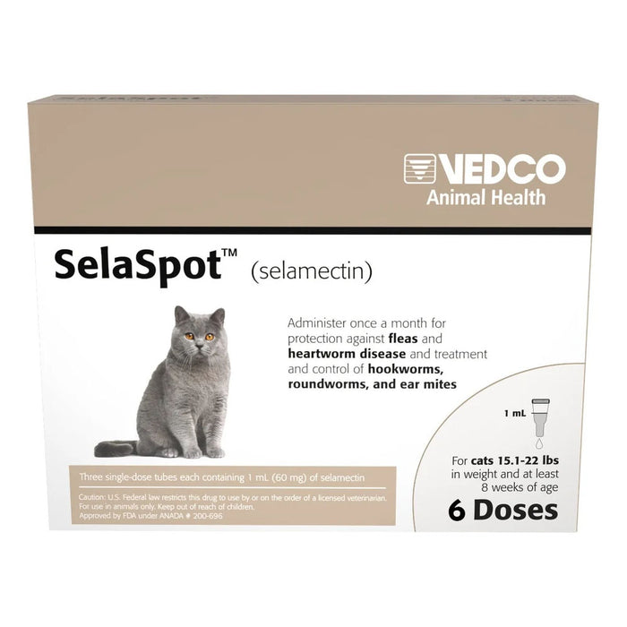 Rx SelaSpot (selamectin) Once-A-Month Flea & Heartworm Topical Solution for Cats