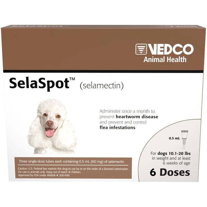 Rx SelaSpot (selamectin) Once-A-Month Flea & Heartworm Topical Solution for Dogs