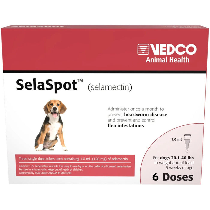 Rx SelaSpot (selamectin) Once-A-Month Flea & Heartworm Topical Solution for Dogs