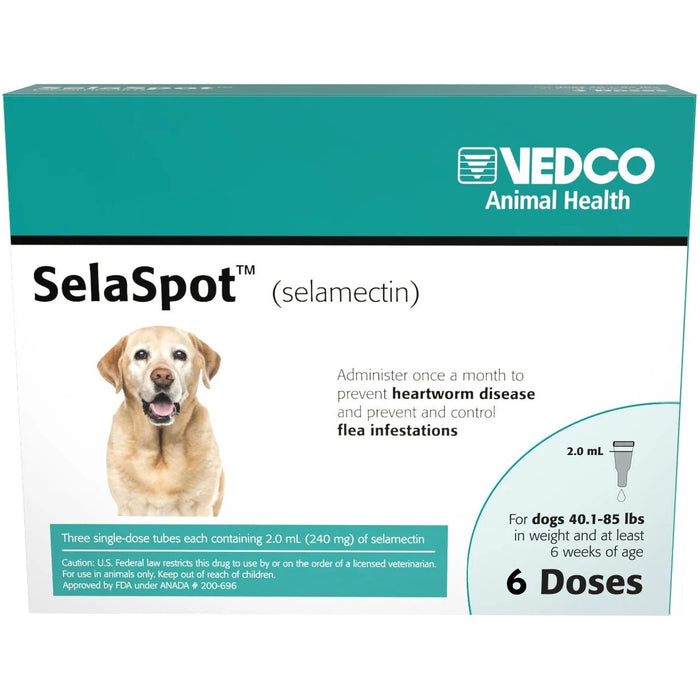Rx SelaSpot (selamectin) Once-A-Month Flea & Heartworm Topical Solution for Dogs