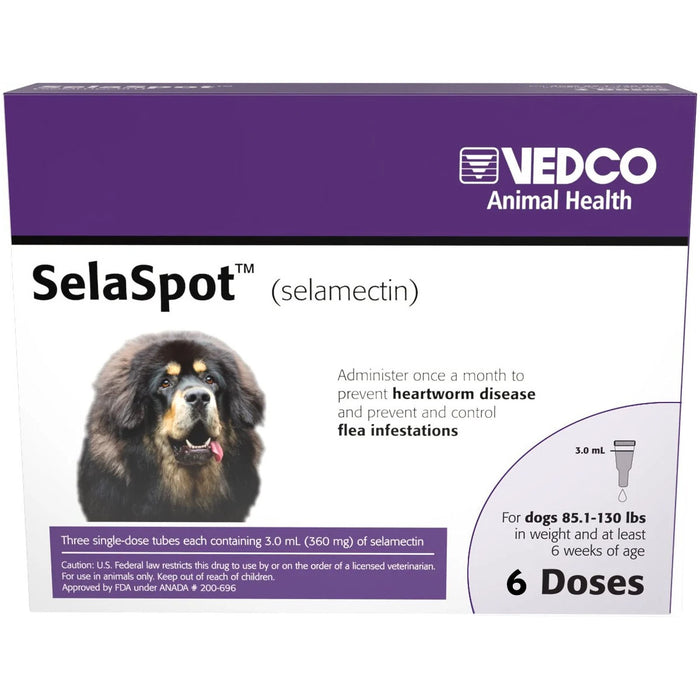 Rx SelaSpot (selamectin) Once-A-Month Flea & Heartworm Topical Solution for Dogs