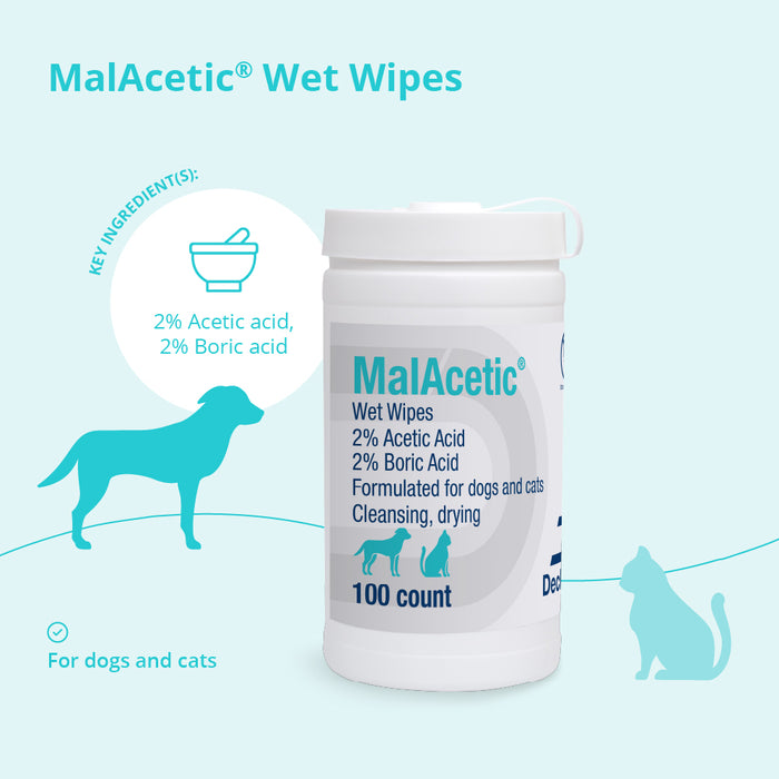 MalAcetic Wet Wipes for Dogs and Cats