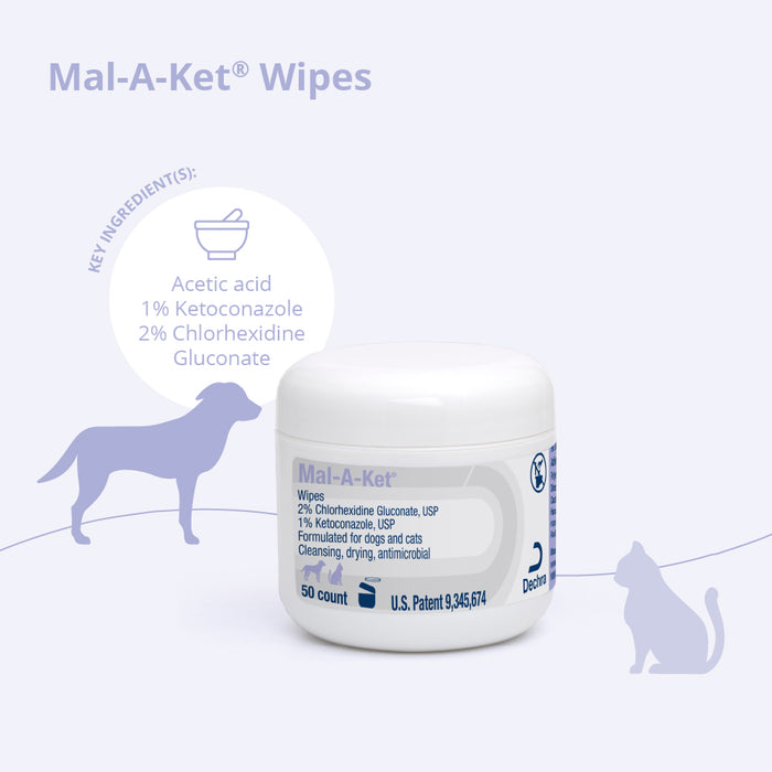 Mal-A-Ket Wipes, 2.25" Round, 50 count