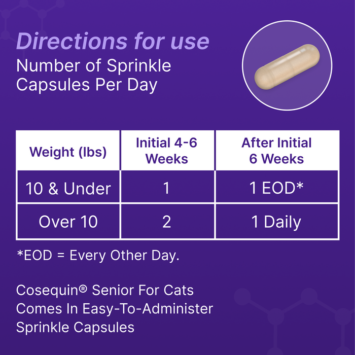 Nutramax Cosequin Senior Joint Health Supplement for Cats, 60 Sprinkle Capsules