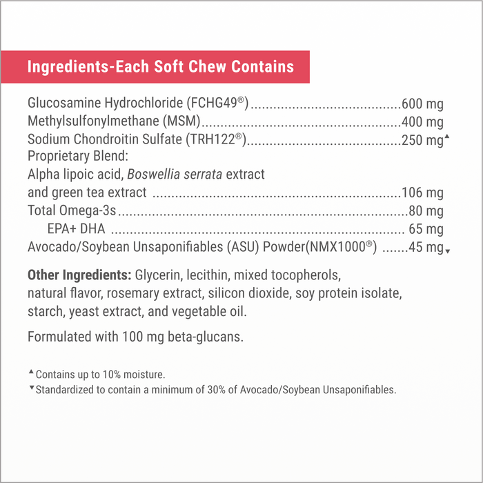 Suplemento para la salud de las articulaciones Dasuquin Senior para perros grandes, 84 masticables blandos