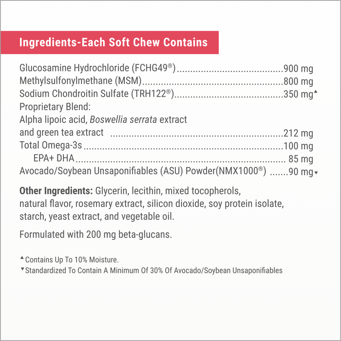 Suplemento para la salud de las articulaciones Dasuquin Senior para perros grandes, 84 masticables blandos