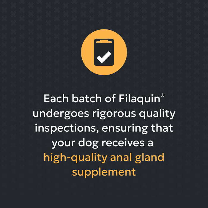 Nutramax Filaquin Anal Gland Supplement for Dogs, From the Makers of Proviable, with a Fiber Blend, Prebiotics, and Postbiotics for Digestive Health Support, 90 Count Soft Chews Size 90