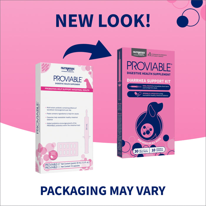 Nutramax Proviable-KP/DC Kit for Dogs and Cats, 10 Capsules