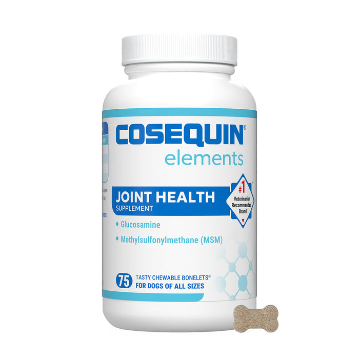 Suplemento para la salud de las articulaciones de Nutramax Cosequin de potencia estándar para perros, con glucosamina y MSM
