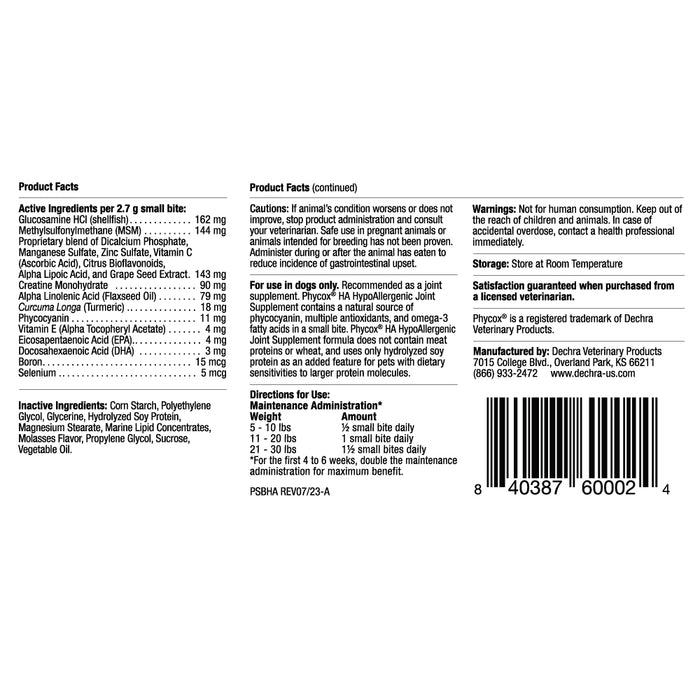 Bocaditos pequeños Phycox H/A, 120 unidades