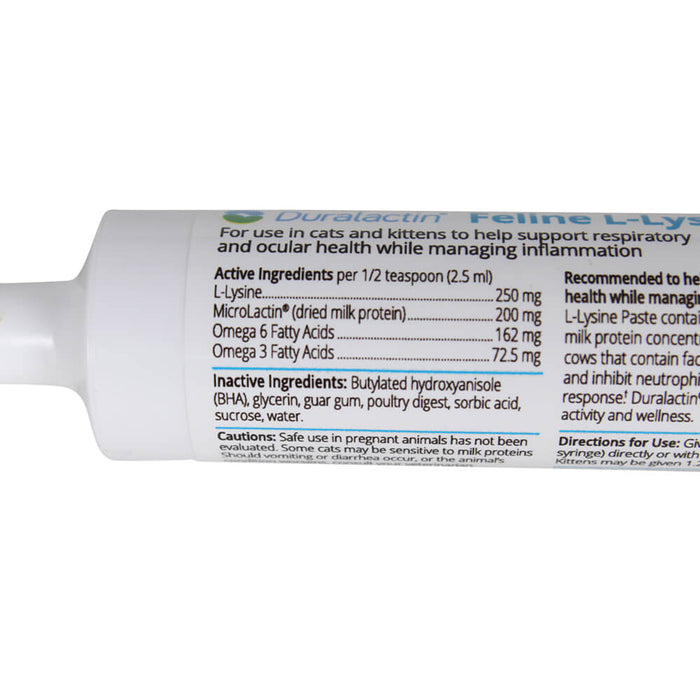 Duralactin Feline L-lysine  32.5 ml Syringe